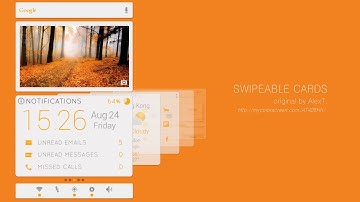 ANDROID HOMESCREEN - SWIPEABLE CARDS