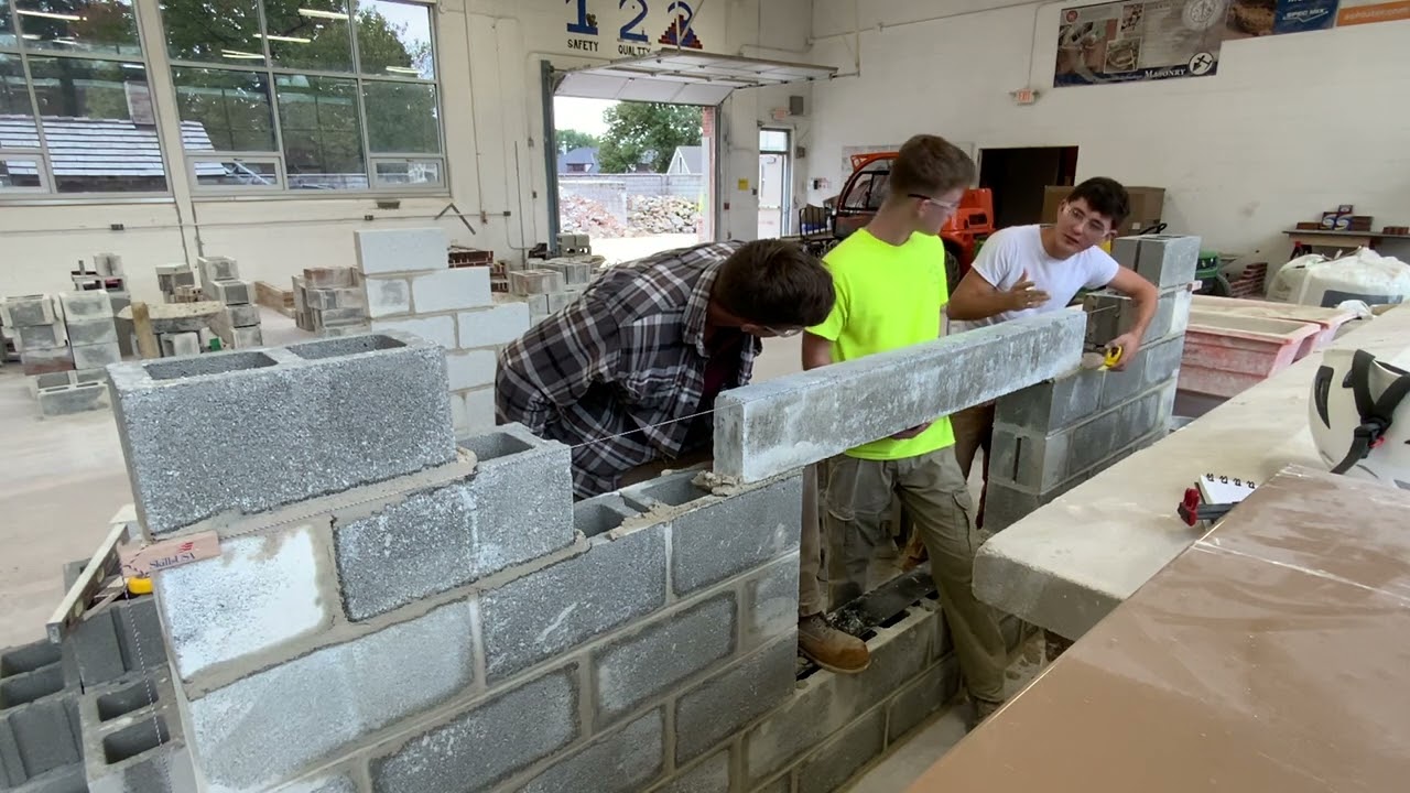 Setting concrete lintels