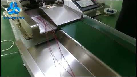 Automatic double heads wire terminal crimping machine with Conveyor belt