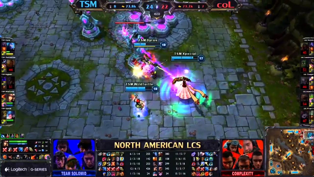 TSM WildTurtlle makig PENTA KILL on coL LCS Season 3 NA W6D1