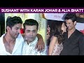 Karan Johar's Body Language Greeting Sushant Singh Rajput At A Diwali Party With Alia Bhatt