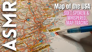 ASMR Map of the USA 🇺🇸 (North East) Map Tracing Soft Spoken ASMR screenshot 5