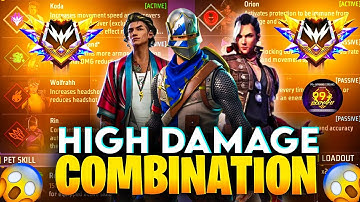 NEW HIGH DAMAGE CHARACTER COMBINATION || Cs Rank Best Character Combination || High Damage Skill