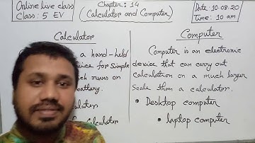 Class 5, chapter 14, calculator and computer