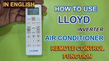 how to use lloyd inverter ac remote control| lloyd inverter ac remote control function demo