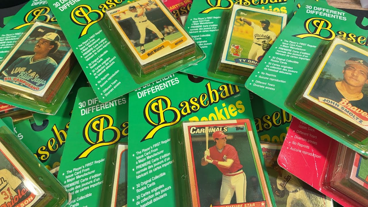 СТАРЫЕ БЛИСТЕРНЫЕ УПАКОВКИ С КАРТОЧКАМИ НОВИЧКА-БЕЙСБОЛА!