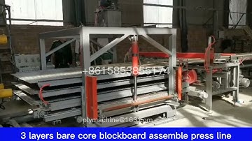 3 layers bare core blockboard assemble press line/block board making machine