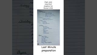 important chapters for Reneet 2026 #exam #neet2026 #neet2026 #studymotivation #neet #mbbs #neetexam