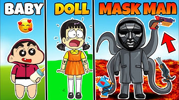 Shinchan And Nobita Going Squidgame World 😱😱 | Shinchan And Nobita Game | Funny Game