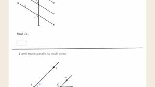 Solving angles formed by parallel lines and transversal (Khan Academy practice)