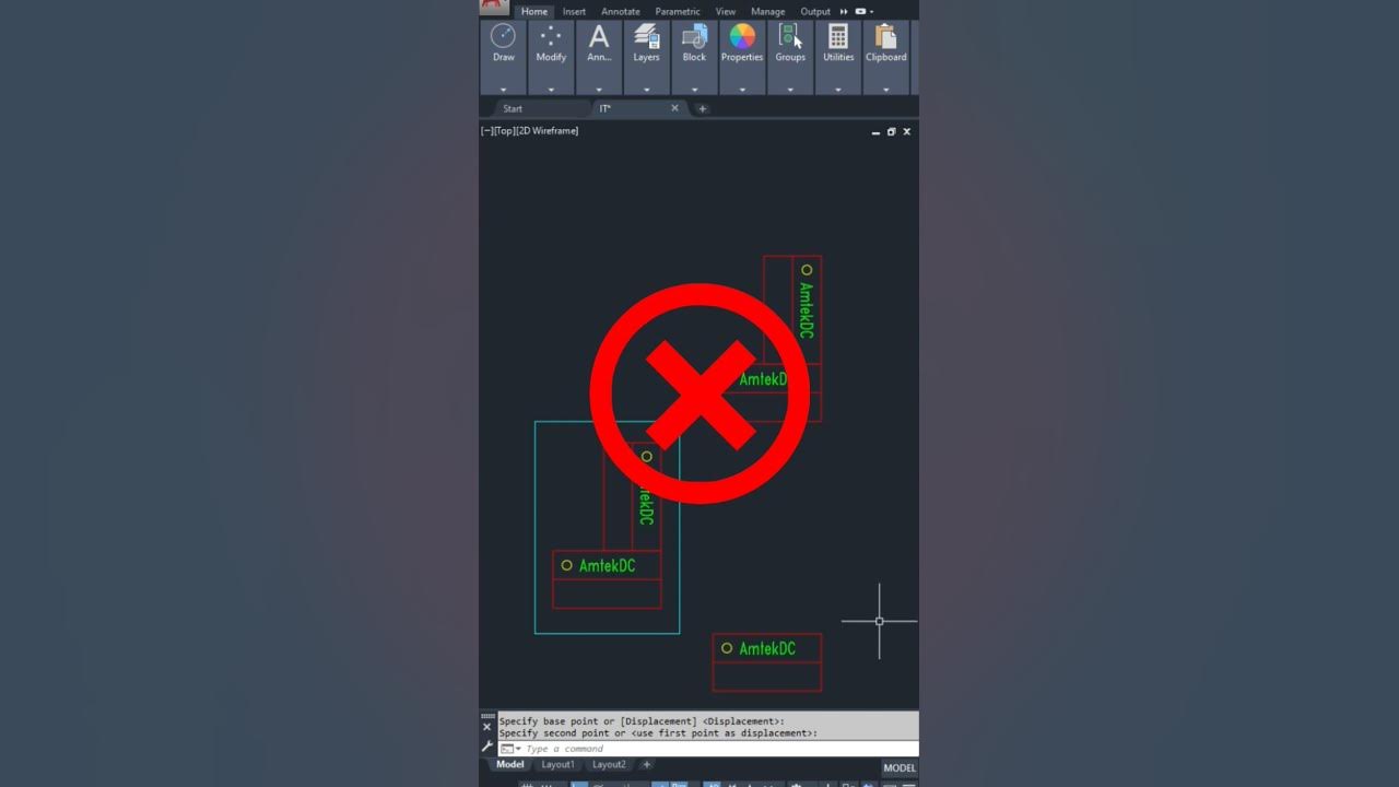 Perintah ROTATE kombinasi dengan COPY #tutorialautocad#copy#rotate# ...