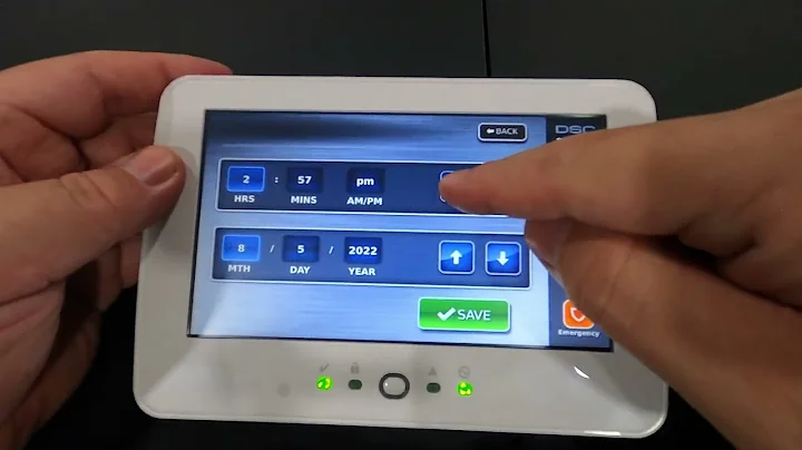DSC Neo Touchscreen Keypad Setting Date & Time