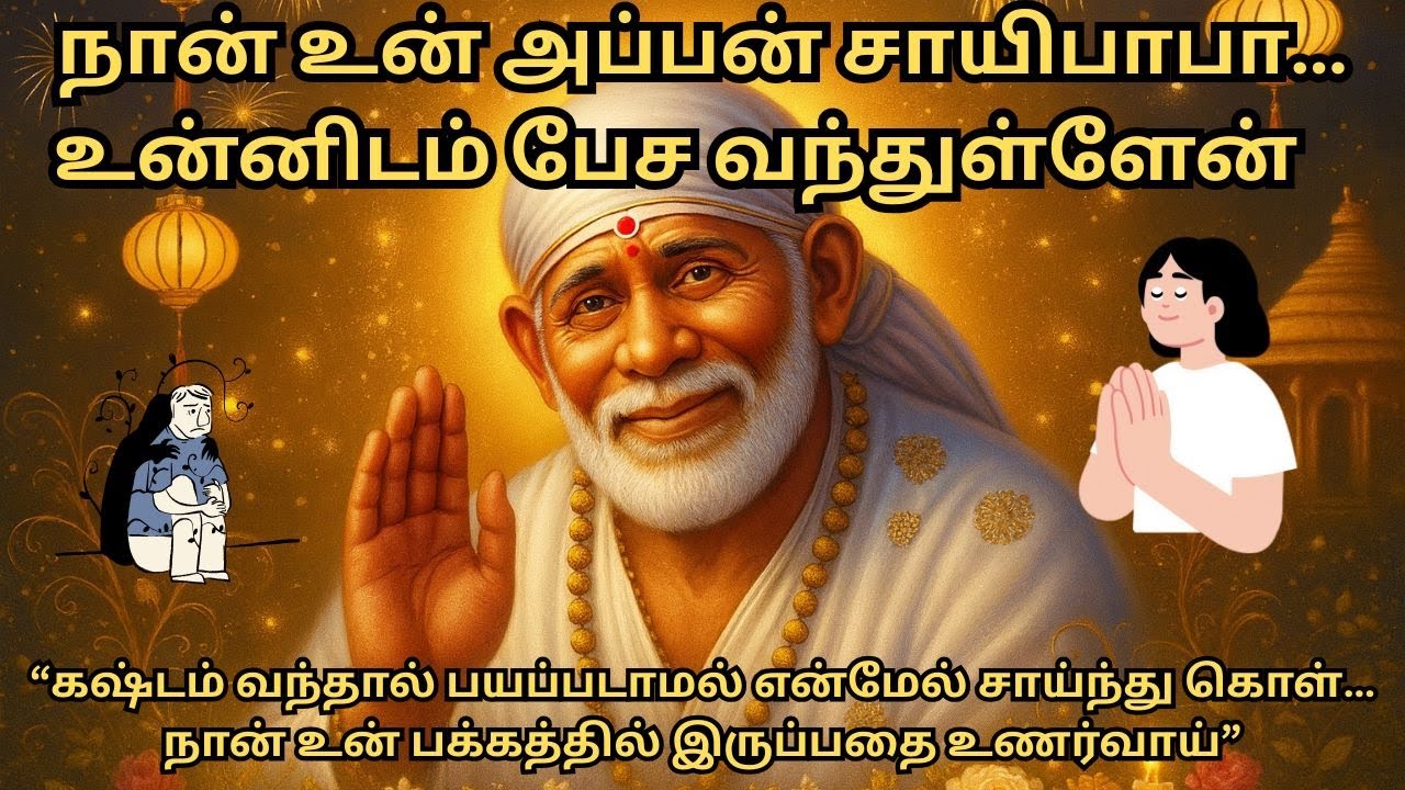 கஷ்டம் வந்தால் பயப்படாமல் என்மேல் சாய்ந்து கொள்… நான் உன் பக்கத்தில் இருப்பதை உணர்வாய்#saibaba #sai
