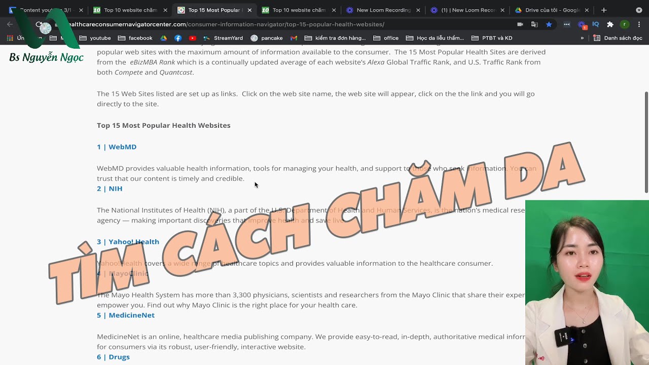 Chia sẻ CÁCH TÌM TÀI LIỆU về chăm sóc da, làm đẹp da khoa học để tự tin với làn da đẹp|Bs Ngọc - youtube