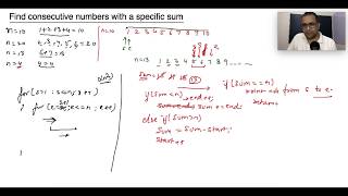 Find Consecutive Numbers with sum = n