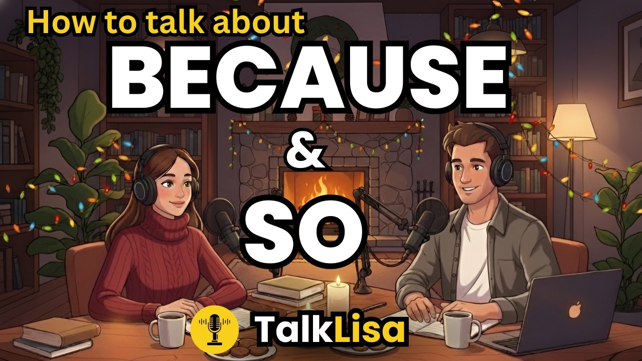 How to Use “Because” and “So” Correctly | English Podcast for Speaking Fluency