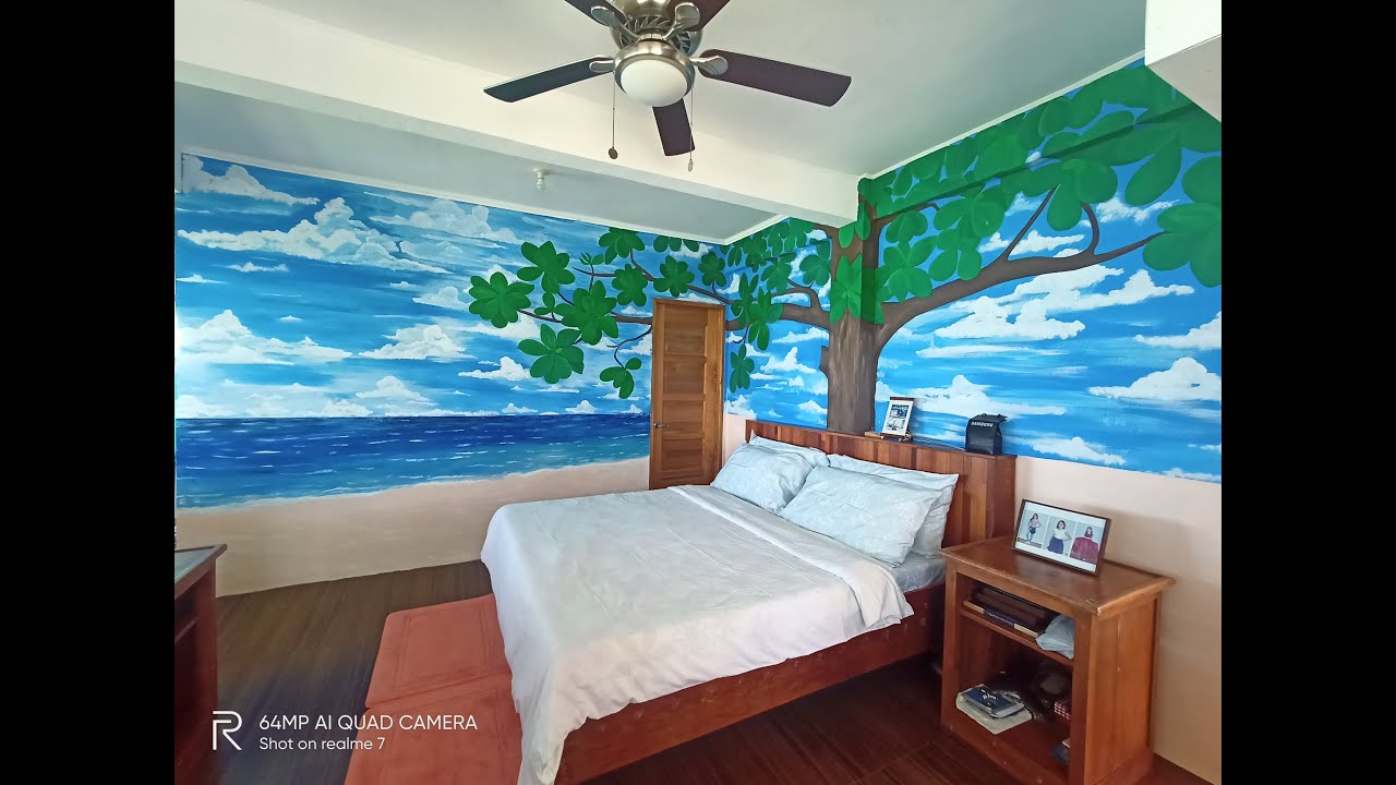 BEACH Mural painting. Respect for beginners YouTube