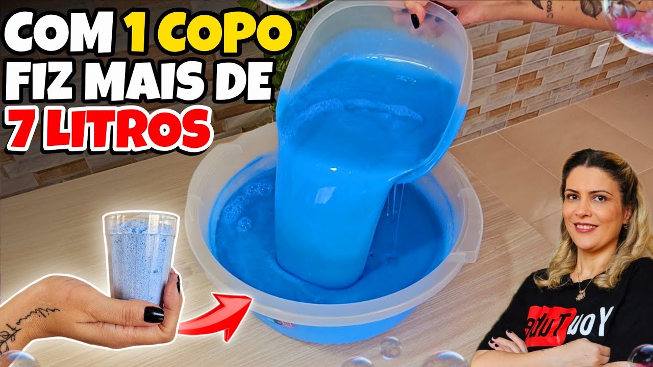 😍COM 1 COPO AMERICANO DE SABÃO EM PÓ FIZ 7,5 LITROS DE SABÃO LÍQUIDO LAVA ROUPAS PERFUMADO 😱