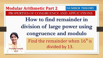 MATH OLYMPIAD BASICS | NUMBER THEORY | MODULAR ARITHMETIC | CONGRUENCES | MODULO | REMAINDERS |