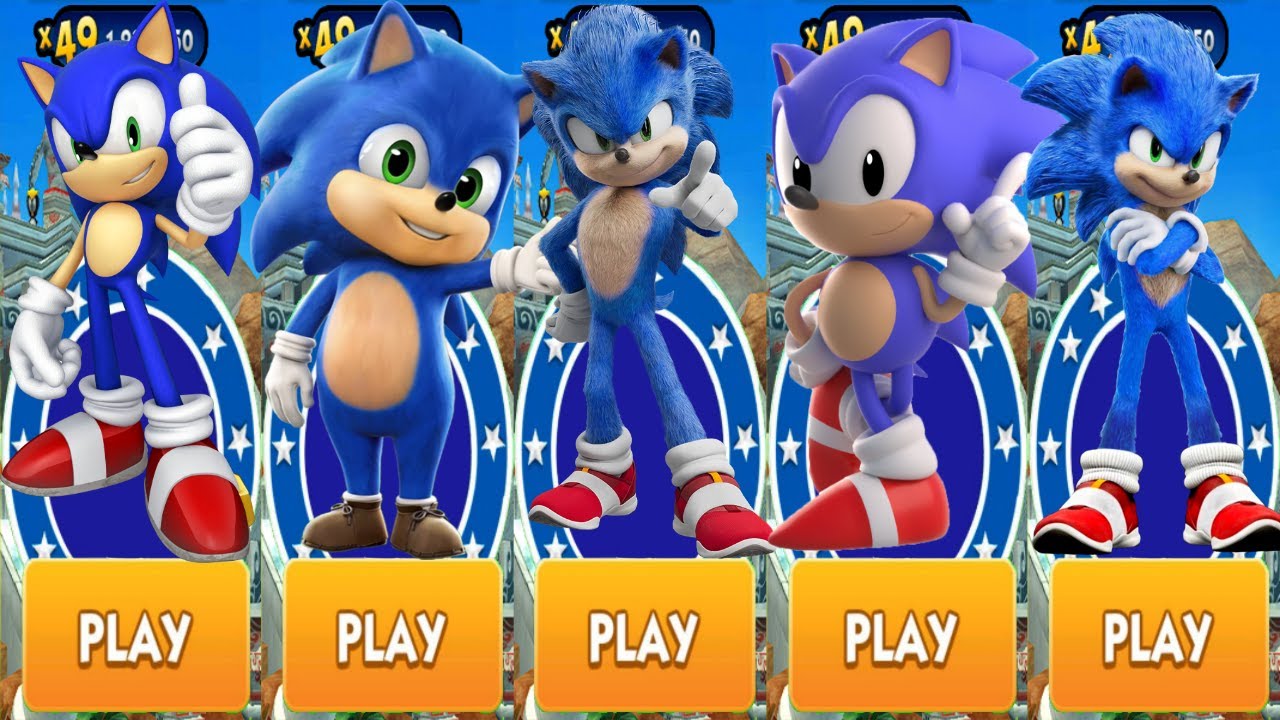 Sonic Dash - Baby Sonic vs Classic Sonic vs Movie Sonic defeat All ...