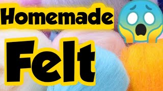 Diy Felt/Homemade felt/How to make felt at home/How to make vegan felt/Diy felt for beginners