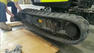 How to Install rubber tracks on a Mini Excavator