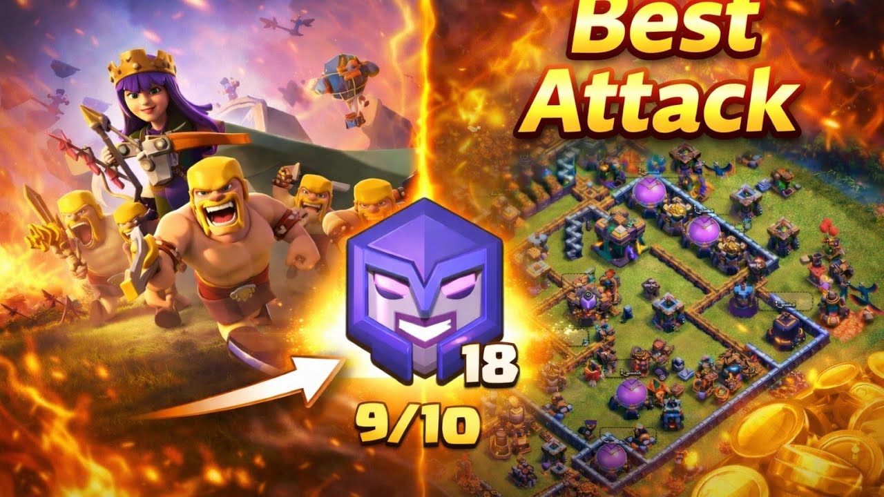 last attack in rank - the witch 18 - clash of clans