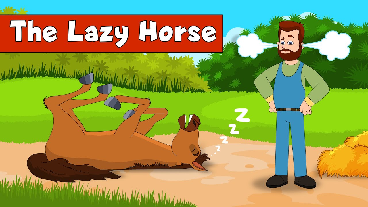 The Lazy Horse | English Stories For Kids | BebeGenie - YouTube