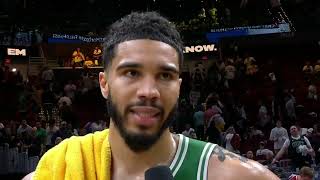 'FIGURING IT OUT!' - Jayson Tatum says Celtics staying poised after Game 4 W | NBA on ESPN