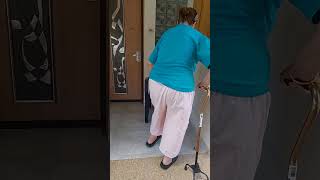 my 93 years old employer still walking alone  #shorts #caregiver #caregiverinisrael #employer #walk