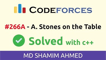 Codeforces - "266A - A. Stones on the Table ( Bangla ) | C++ | Md Shamim Ahmed