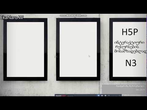 H5P Column. Interactive Video .EkaNaro.W მესამე ვიდეოგაკვეთილის პირველი ნაწილი