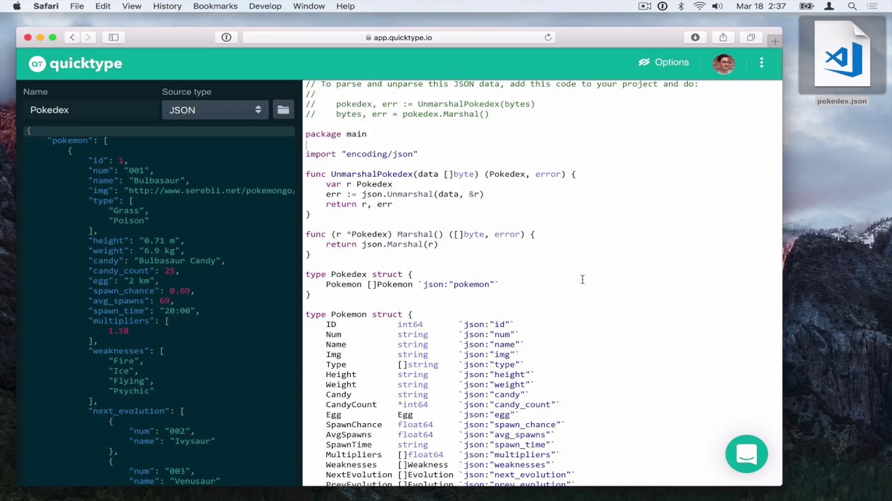 Instant code from Postman Collections  subsequently quicktype - YouTube