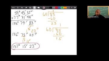 How to Add and Subtract Angular Measurements (degrees, minutes, seconds)
