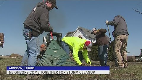 Neighbors helping neighbors cleanup Atkinson-area storm damage
