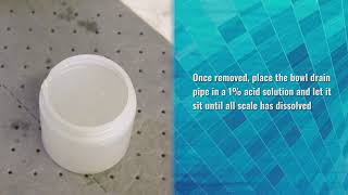 Pulsar Precision - Removing and cleaning of 45° cut bowl drain pipe