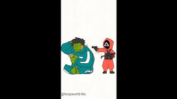 Squid game vs Hulk video #animation #shorts #funny #hulk #memes