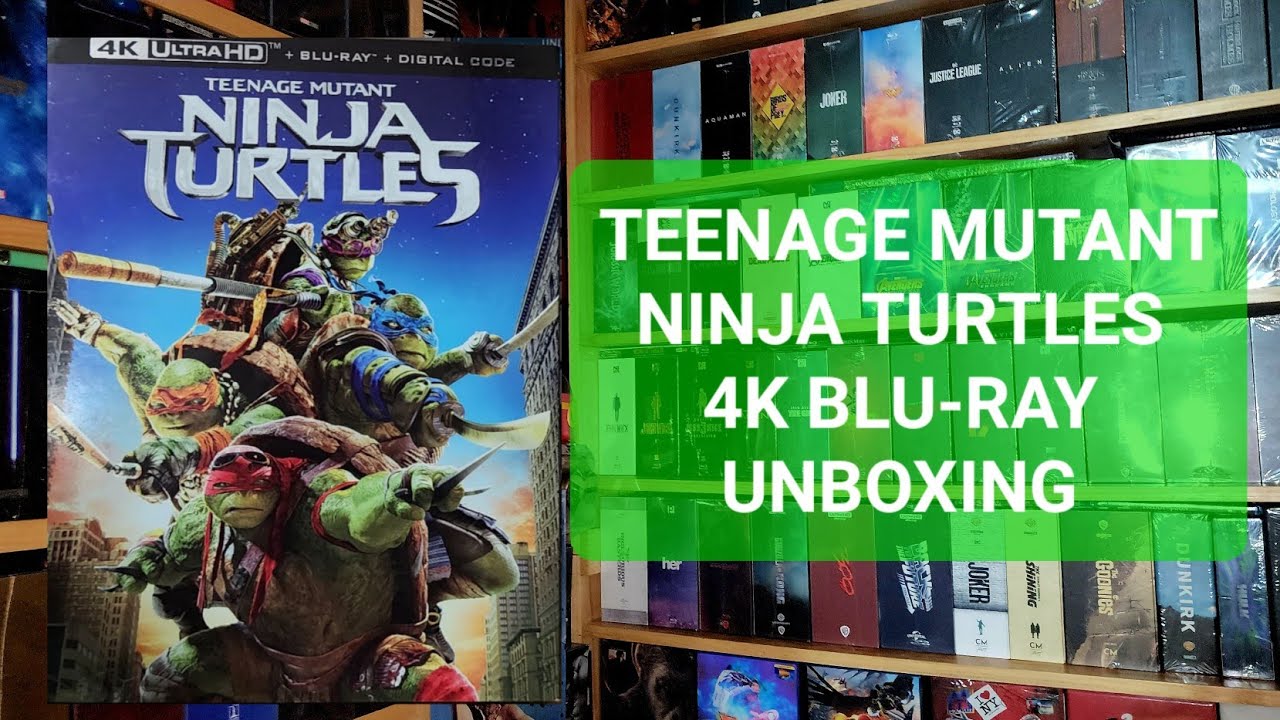 TEENAGE MUTANT NINJA TURTLES 4K ULTRA HD BLU-RAY UNBOXING + MENU