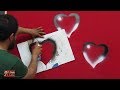 إصنع بنفسك أجمل ديكور لظهر السرير بقطعه كرتون وزجاجه سبراى 3d hearts spray paint