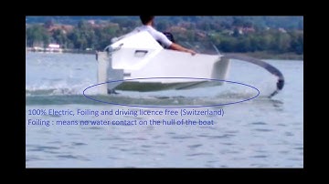 Our Prototype 2 foiling from the very first day of real conditions tests at lake Morat at Salavaux.