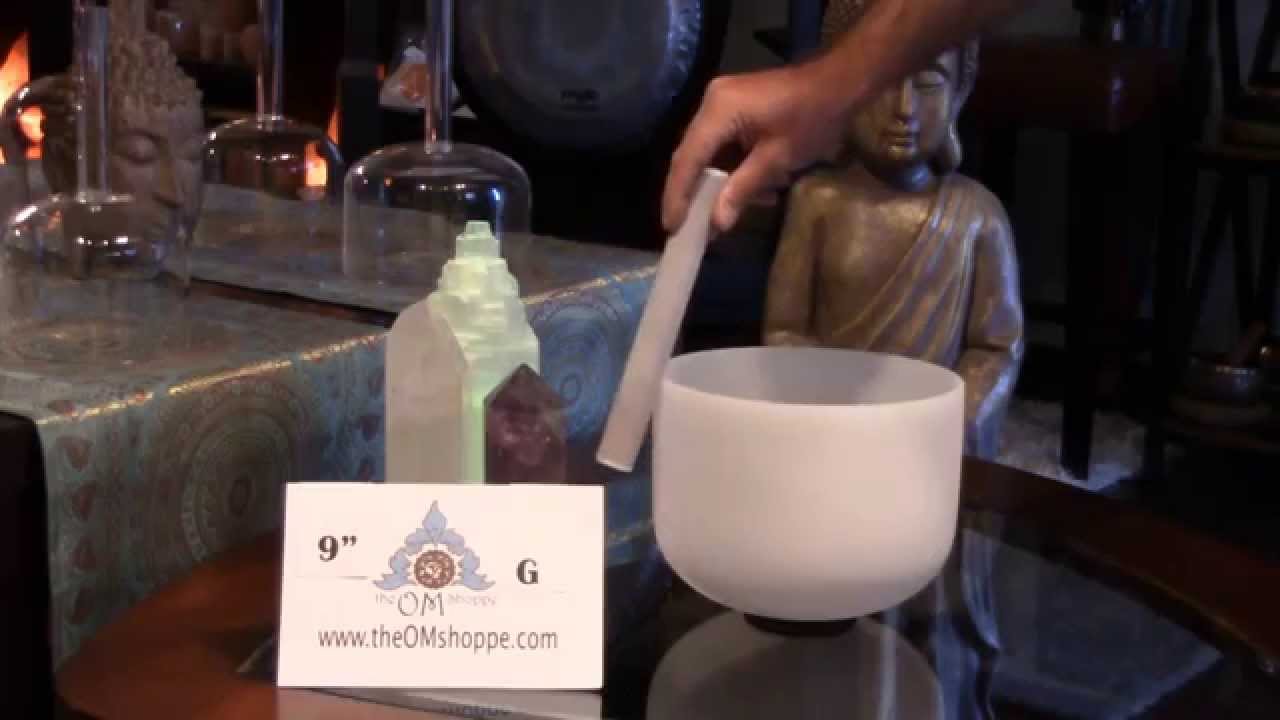 Crystal Singing Bowl Note G 9 inch Throat Chakra YouTube