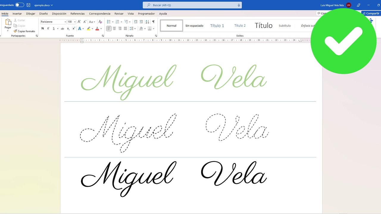 Como Poner Mi Letra En Word - Namdalay
