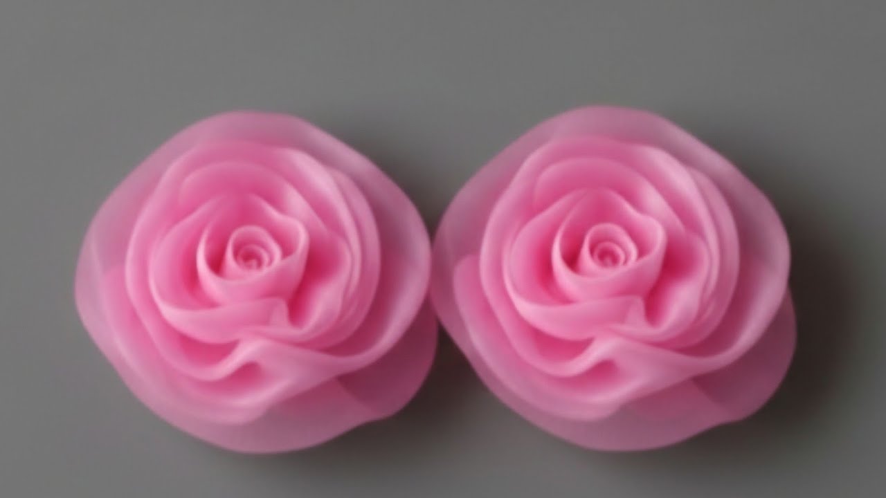 Com apenas uma tira de tecido,flores de organza fácil de fazer #artesanato #tutorial #flores #diy 