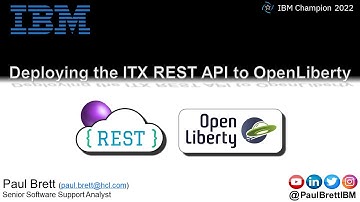 Deploying the ITX REST API to OpenLiberty