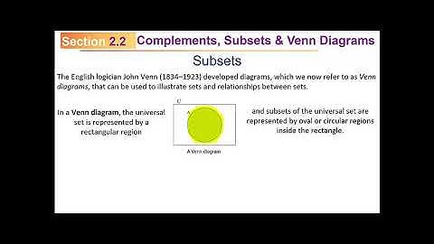 MATH 110 Sec2.2/2.3 (S2020): Complements, Subsets & Venn Diagrams/Set Operations