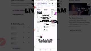 How to Enable Live Chat on Youtube Live Stream - Full guide