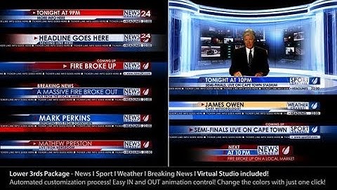 Broadcast Design - News Lower Third Package1 | After Effects Template | Elements