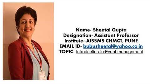 INTRODUCTION TO EVENT MANAGEMENT