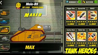 TANK HEROES : Upgraded Tank Mole-B9 Full Maxed And All Booster Gameplay walkthrough android screenshot 5