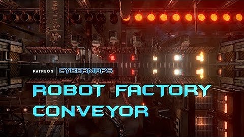 Cybermaps: ROBOT FACTORY Conveyor || Animated Battle Maps Preview